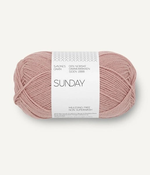Sandnes Garn, Sunday 50 g, Vaalea Ruusu 4332