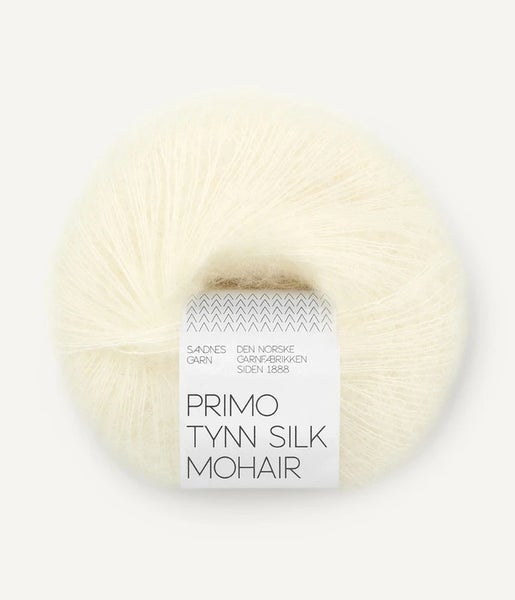 Sandnes Garn, Primo Tynn Silk Mohair 25 g, Natural White 1012
