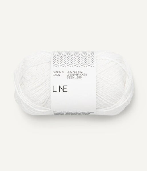 Sandnes Garn Line 50 g, True White 1001