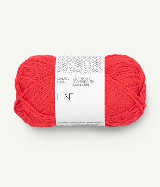 Sandnes Garn Line 50 g, Flame Scarlet 4108