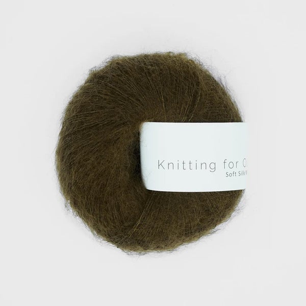Knitting for Olive Soft Silk Mohair 25 g, Olive Brown